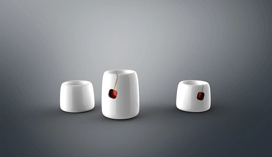 Yun bone china cup — front view