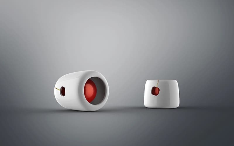 Yun bone china cup — side view