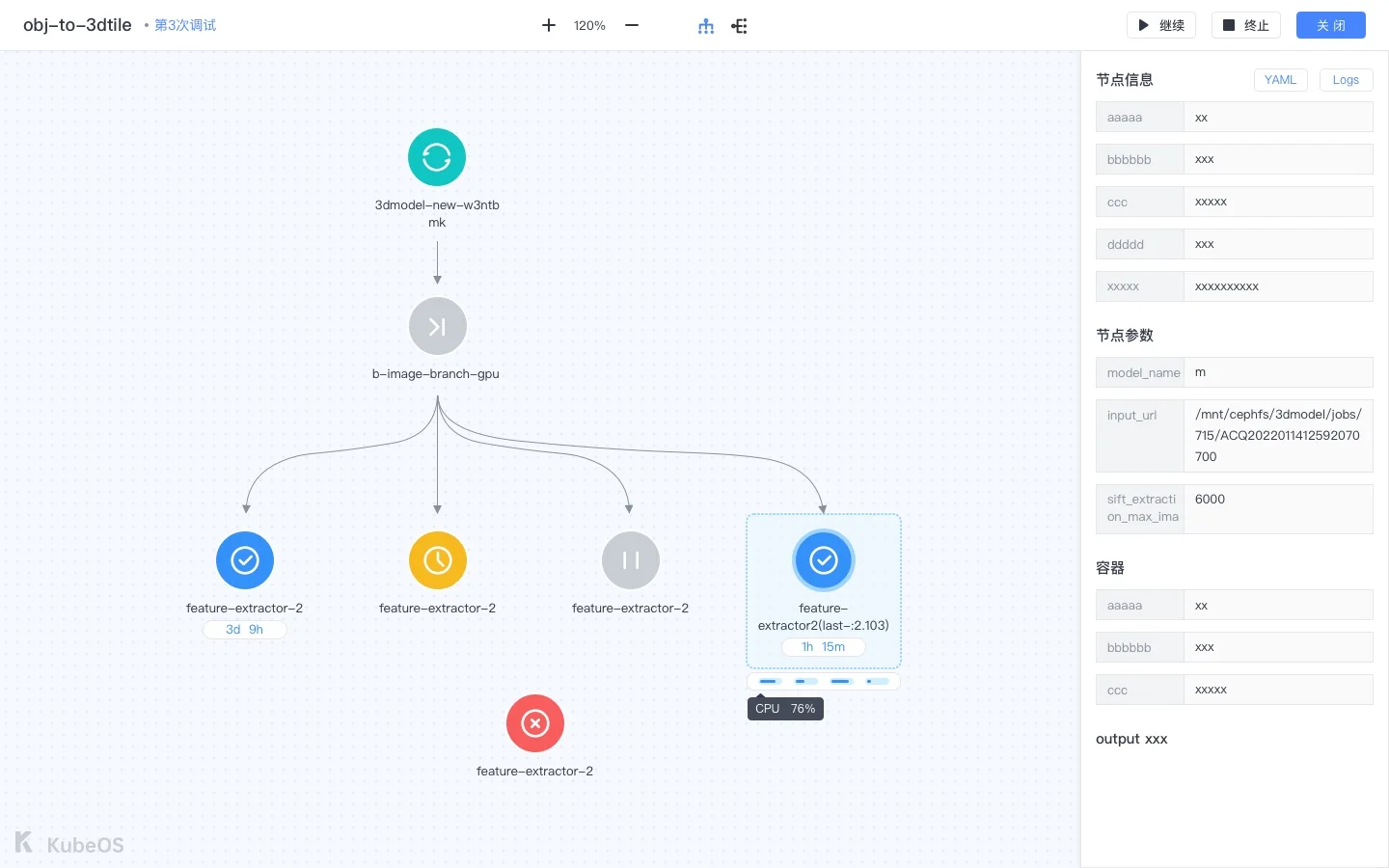 Kube workflow-debug compute graph